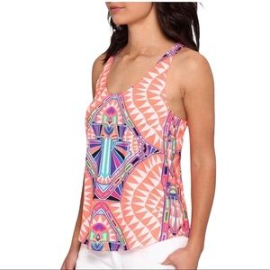 *NWOT*: MARA HOFFMAN Cosmic Fountain Coral Neon Racerback Tank Top - Size XS